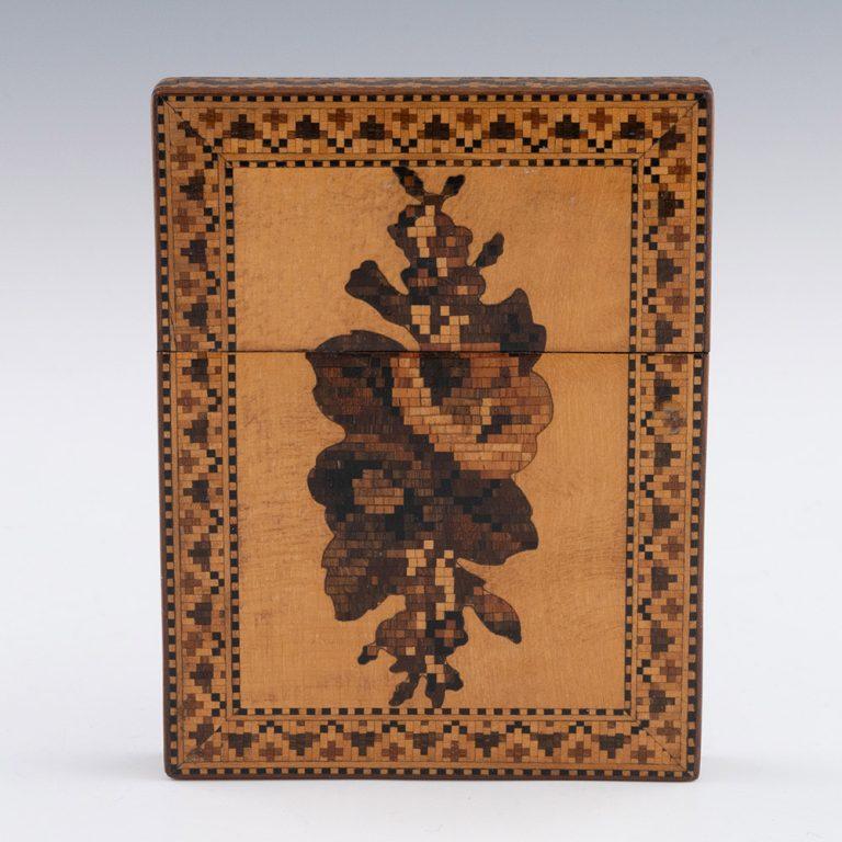 Tunbridge Ware Card Case George Wise Jr c1865 In Good Condition For Sale In Tunbridge Wells, GB