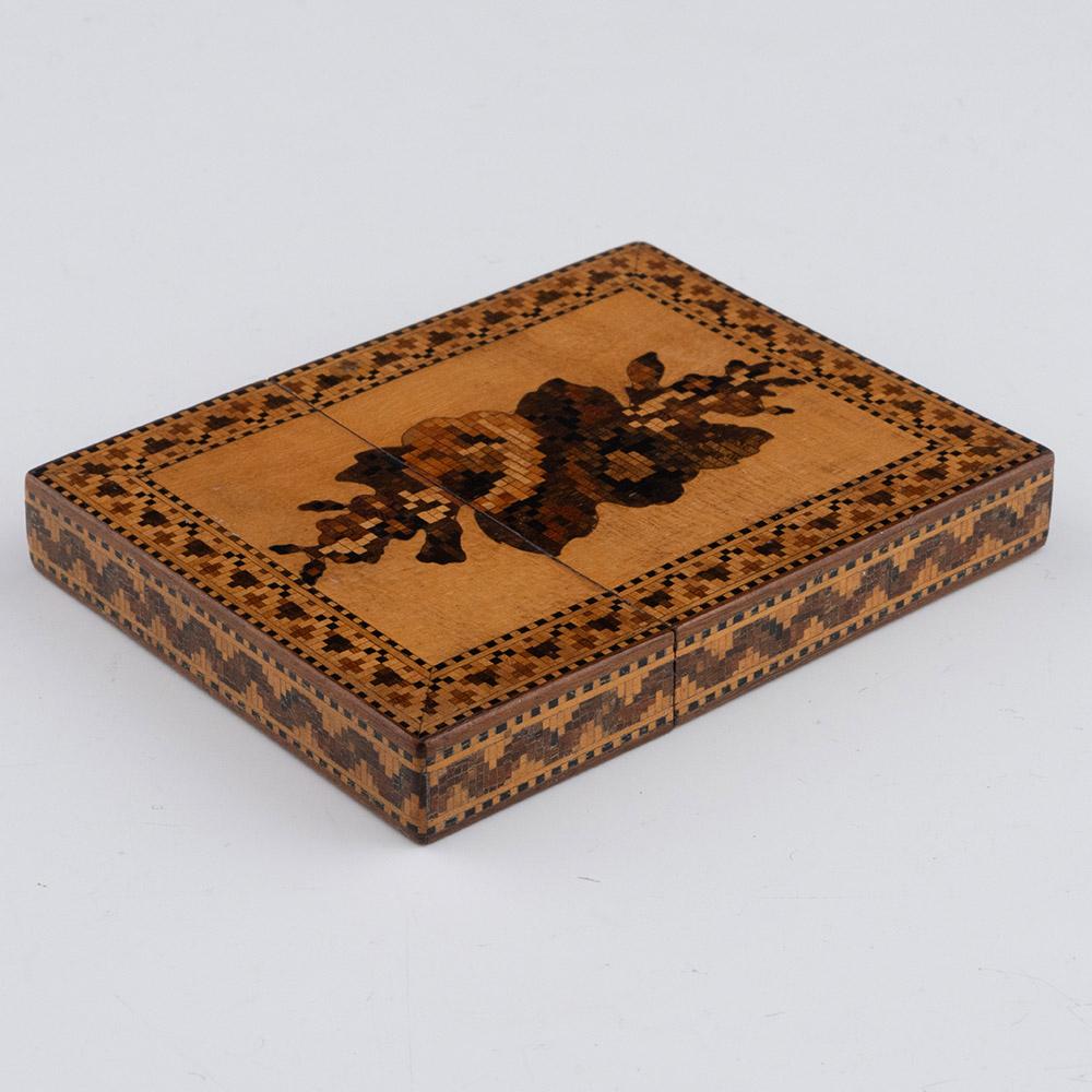 Mid-19th Century Tunbridge Ware Card Case George Wise Jr c1865 For Sale