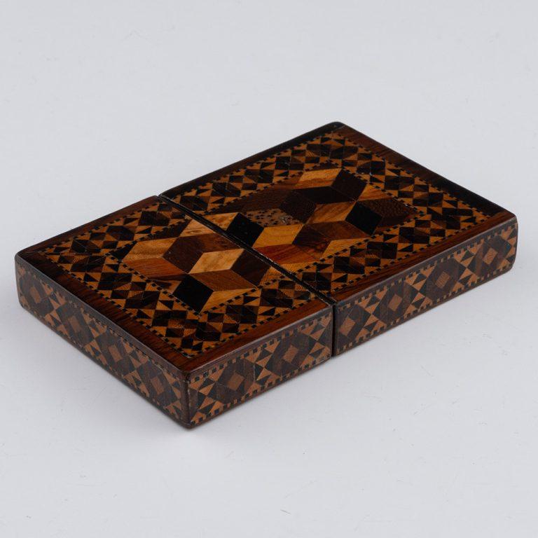 Custodia per carte di Tunbridge Ware Probabilmente Burrows c1835 In condizioni buone in vendita a Tunbridge Wells, GB