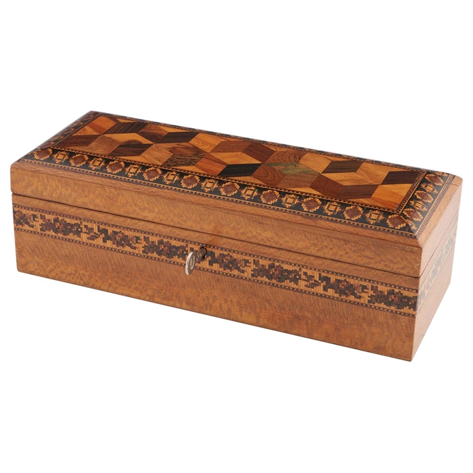 Tunbridge Ware Cigar and Cigarette Box c1925