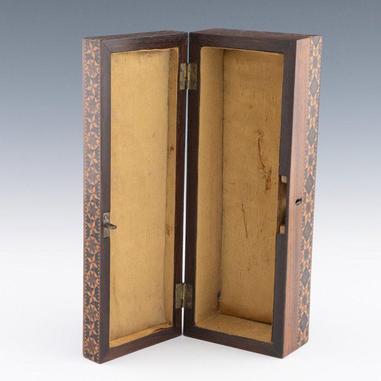Tunbridge Ware Glove Box Attributable to Burrows c1845 For Sale 1