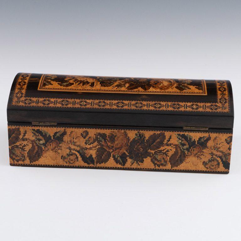Late 19th Century Tunbridge Ware Glove Box by Thomas Barton c1870 For Sale