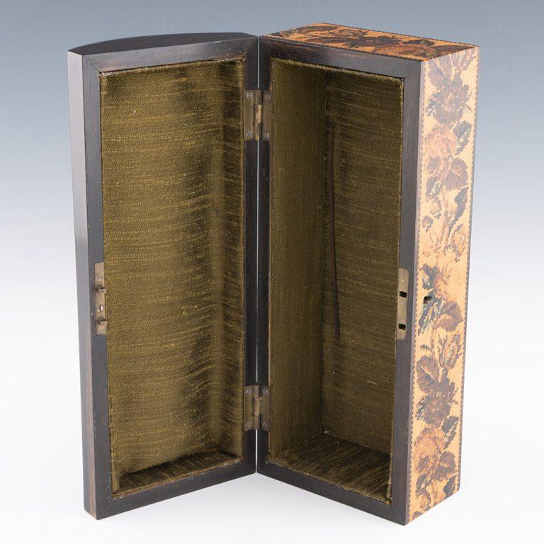 Tunbridge Ware Glove Box by Thomas Barton c1870 For Sale 1
