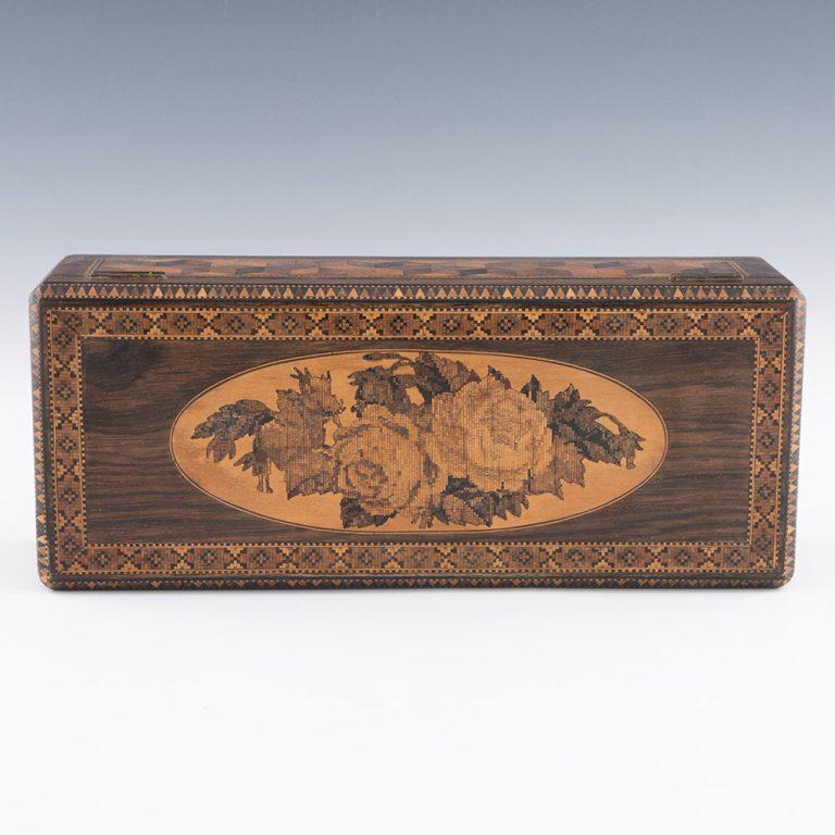 Tunbridge Ware Glove Box Probably by Wise c1860 In Good Condition For Sale In Tunbridge Wells, GB