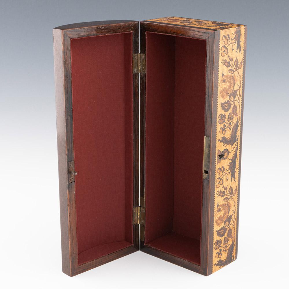 Guantera de Tunbridge Ware con mosaico floral c1870 Británico en venta