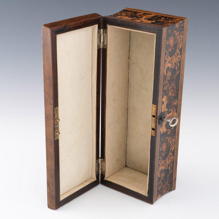 Guantera de Tunbridge Ware con mosaico floral c1880 Victoriano en venta