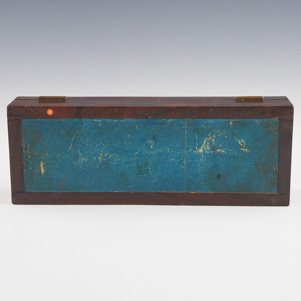 Tunbridge Ware Glove Box with Perspective Cubes c1825 For Sale 1