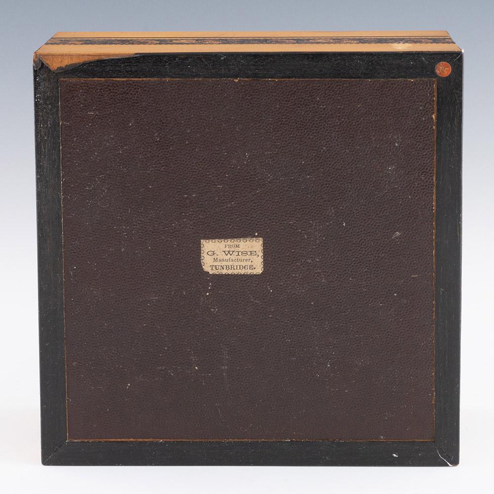 Tunbridge Ware Handkerchief Box George Wise Jnr c1860 For Sale 1