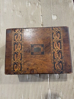 Tunbridge Ware Inlaid Walnut Box, 19th century