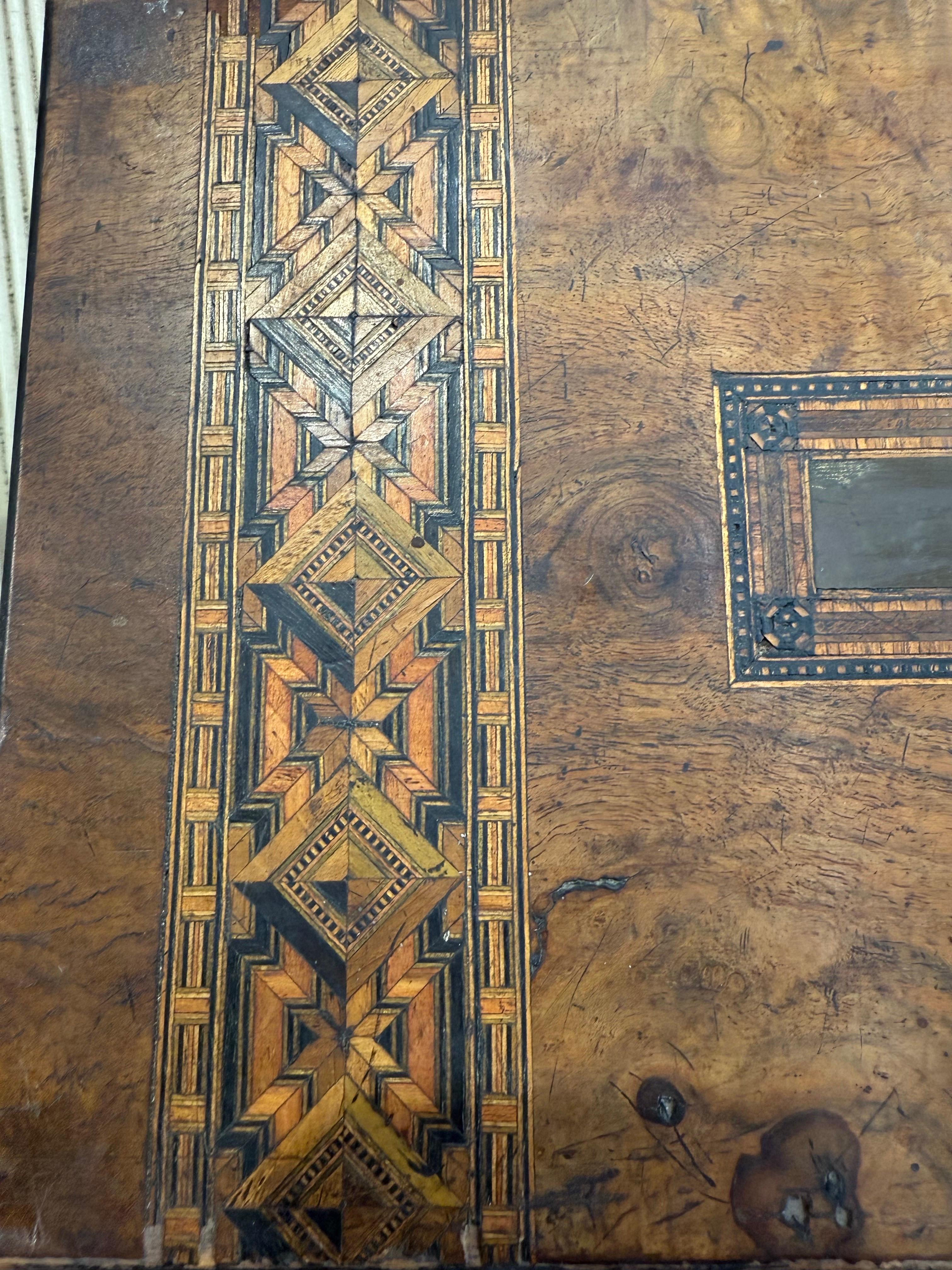 Tunbridge Ware Inlaid Walnut Box, 19th century im Angebot 2