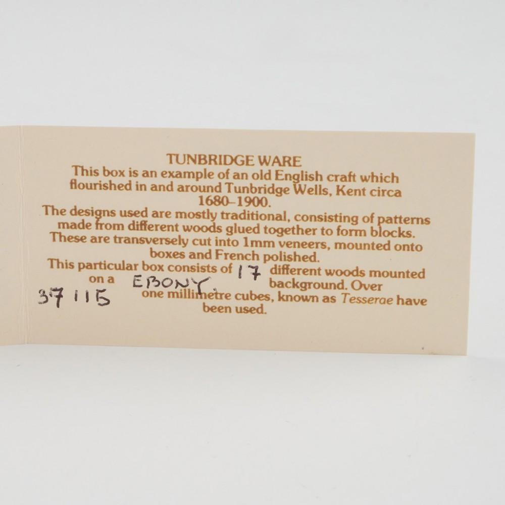 Tunbridge Ware Jewellery Box by Robert Vorley 2022 In Good Condition For Sale In Tunbridge Wells, GB
