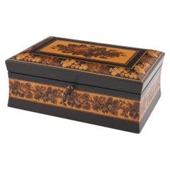 Tunbridge Ware Jewellery Box c1870 Antique Tunbridge Ware Jewellery Box c1870