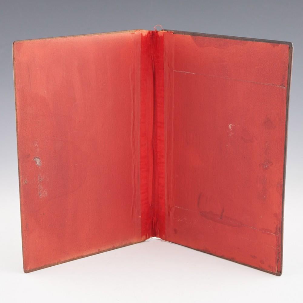 British Tunbridge Ware Leather-Hinged Document Holder c1860 For Sale