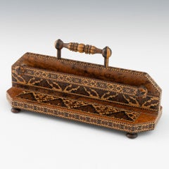 Porte-lettres en Tunbridge Ware Attribué à Edmund Nye c1850