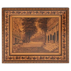 Tunbridge Ware Immagine dei Pantiles Tunbridge Wells e cornice, circa 1875