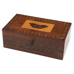 Tunbridge Ware Rosewood Workbox c1840