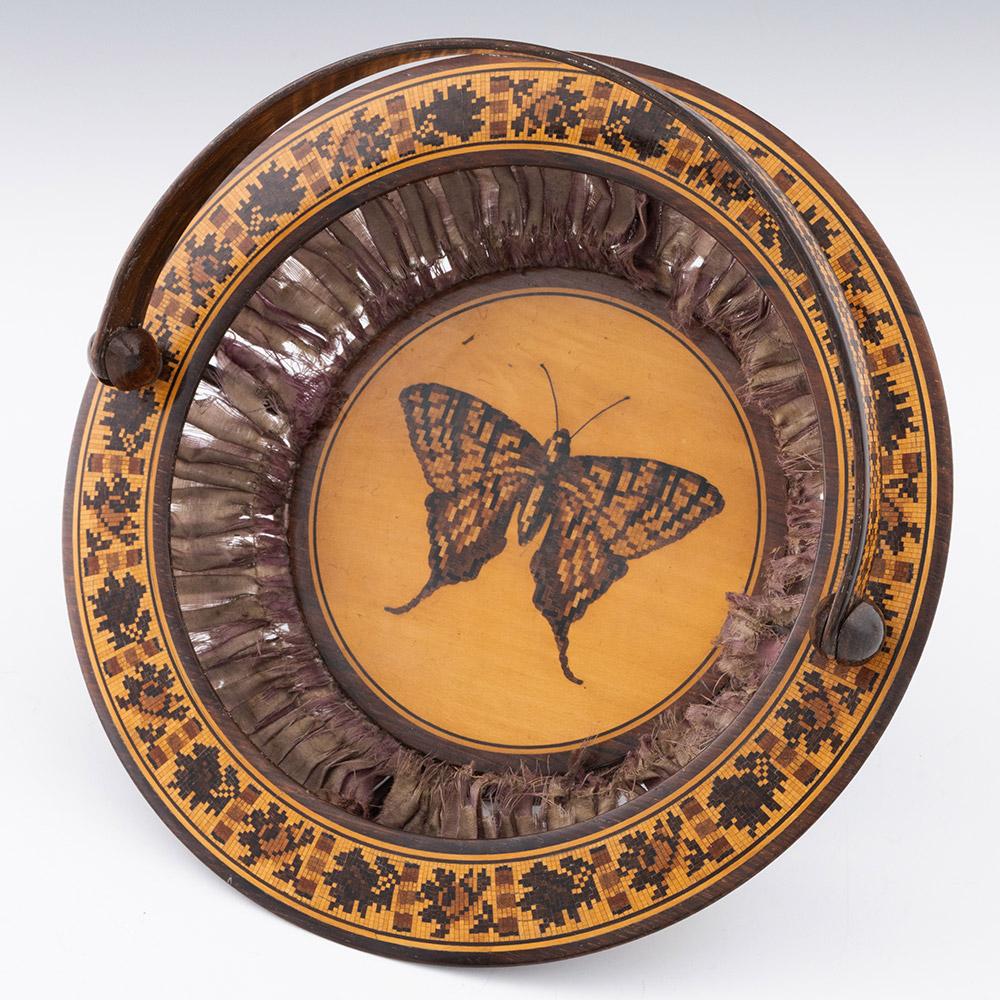Panier à couture Tunbridge Ware d'Edmund Nye, vers 1860 Bon état - En vente à Tunbridge Wells, GB
