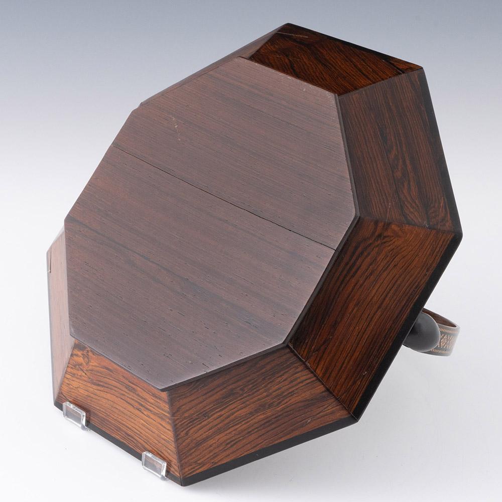Tunbridge Ware Sewing Basket with Cubework c1875 For Sale 1
