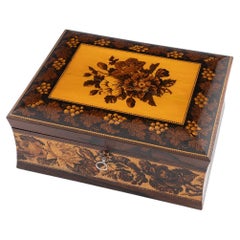 Tunbridge Ware Sewing Box by Henry Hollamby c1875