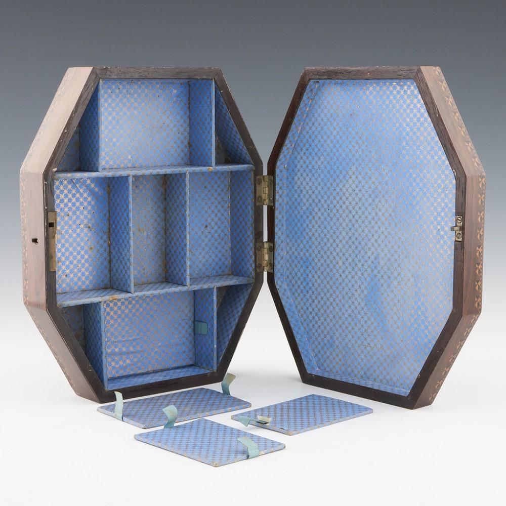 Victorian Tunbridge Ware Sewing Box c1840 For Sale
