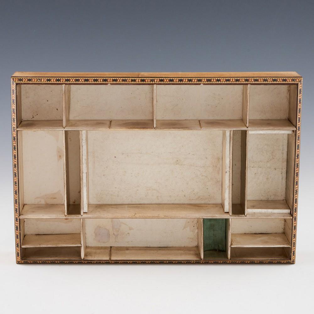 Tunbridge Ware Sewing Box with Eridge Castle Topographic Mosaic, c1860 For Sale 3