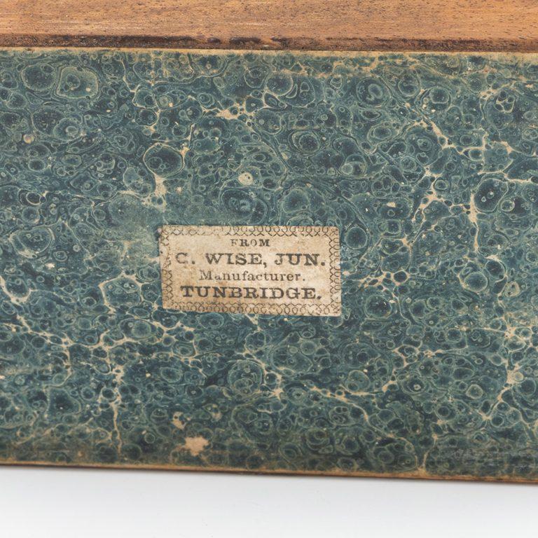 Tunbridge Ware Sewing Box with Swing Handle Wise Jr c1865 For Sale 1