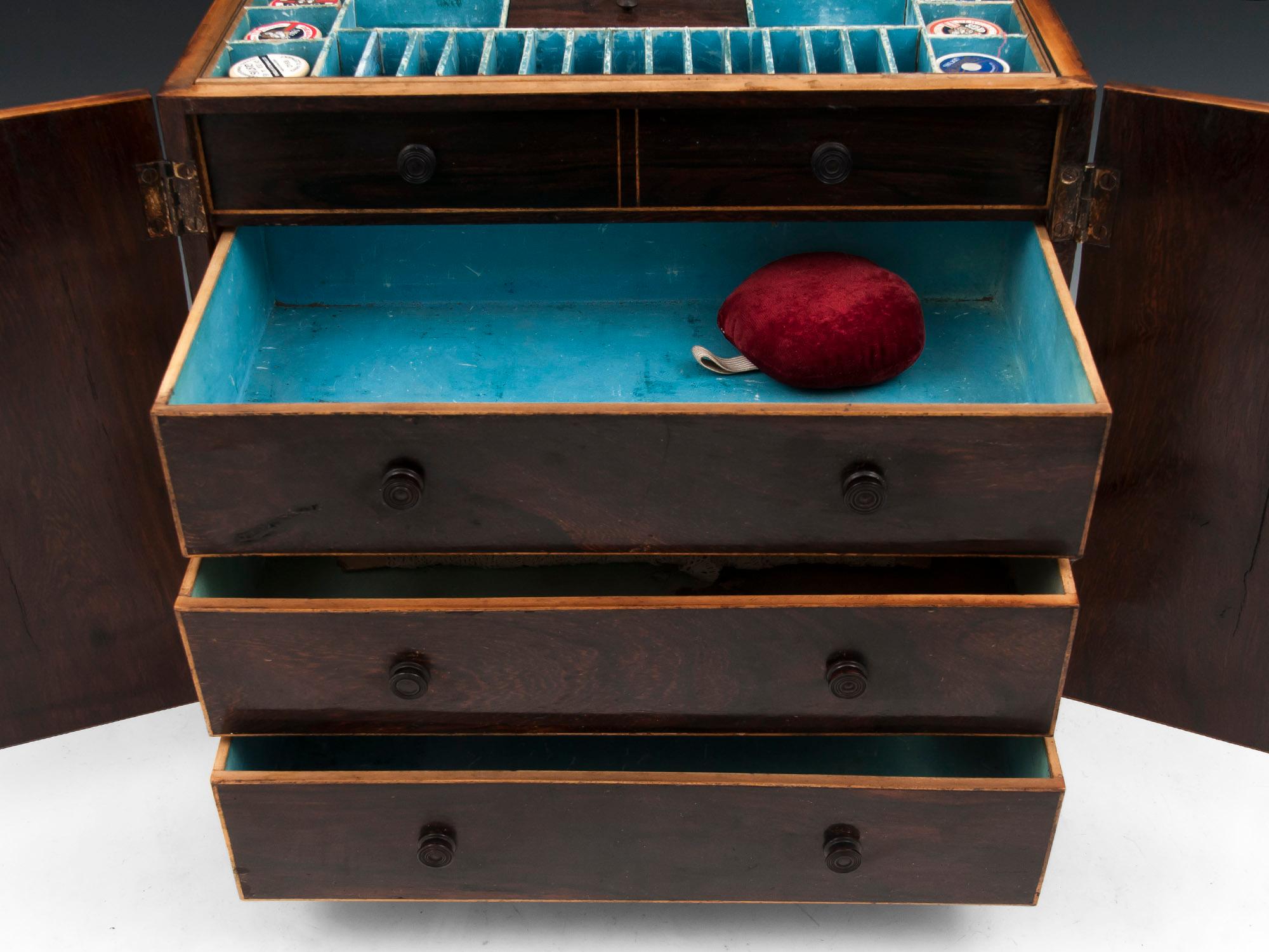 Tunbridge Ware Sewing Cabinet For Sale 5