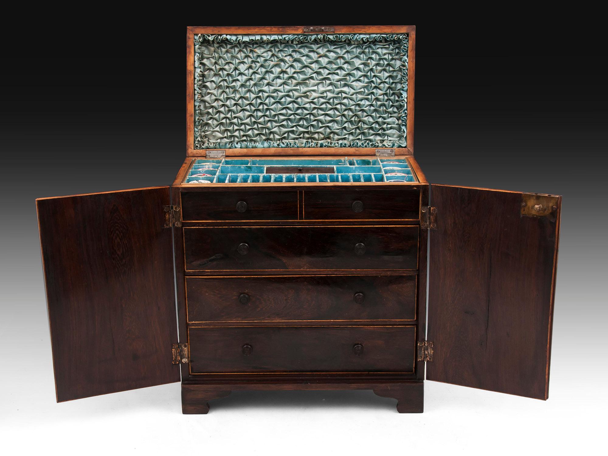Tunbridge Ware Sewing Cabinet For Sale 2