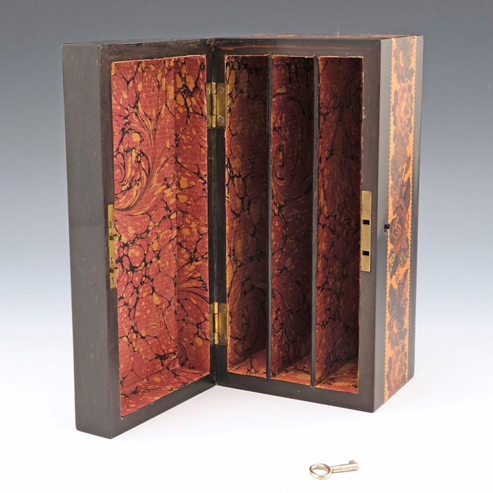Paper Tunbridge Ware Stationery Box, c1870 For Sale