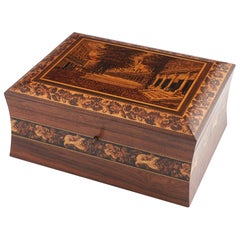 Tunbridge Ware Stationery Box mit der Darstellung der Pantiles von Henry Hollamby, um 1870