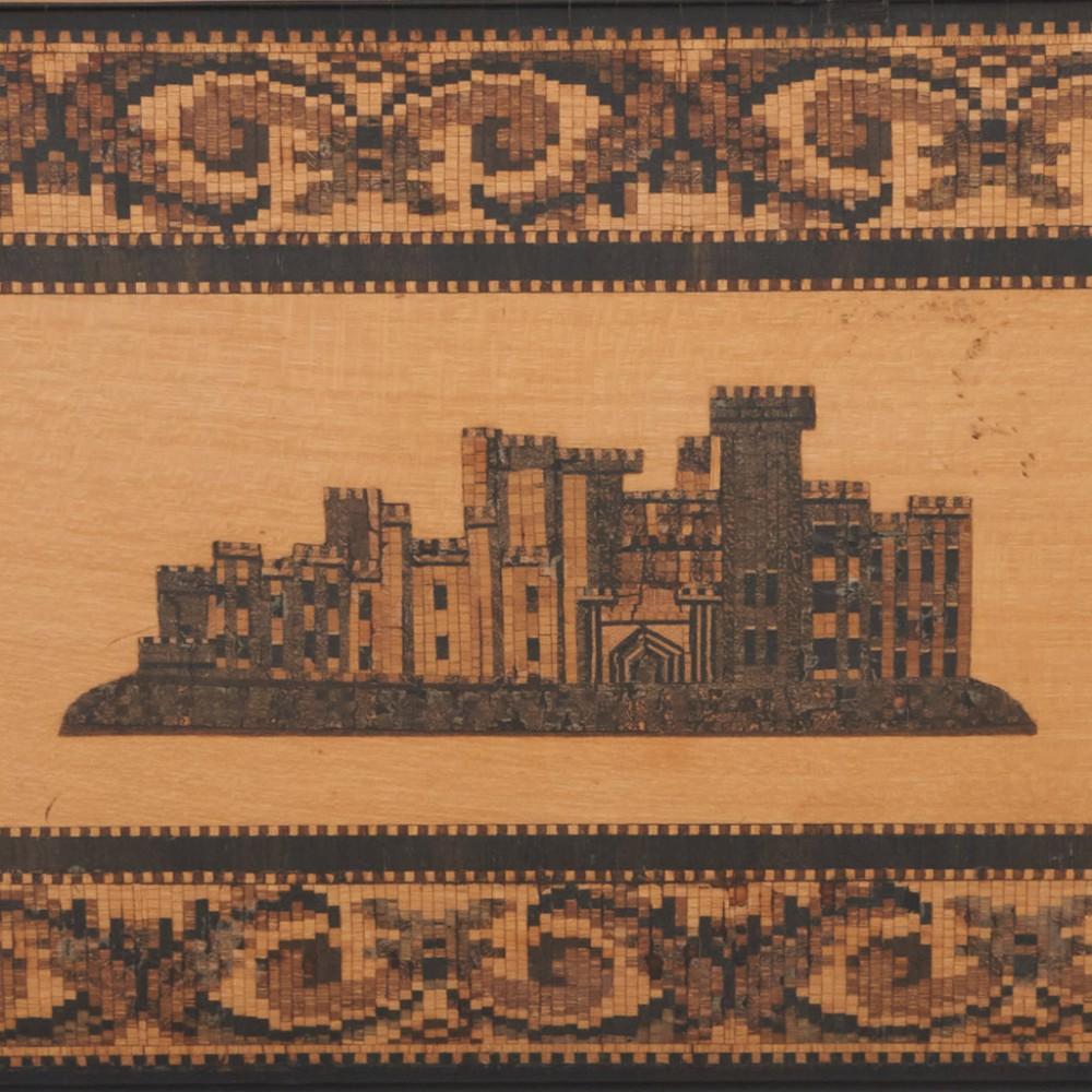 Bois Tunbridge Ware Stationery Box Eridge Castle en vente