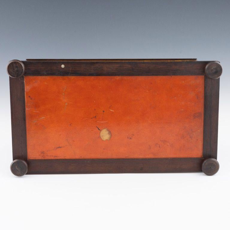 Legno Tunbridge Ware Tea Caddy Immagine del castello di Carew del 1860 circa in vendita