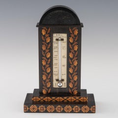 thermomètre Tunbridge Ware d'Edmund Nye, vers 1860