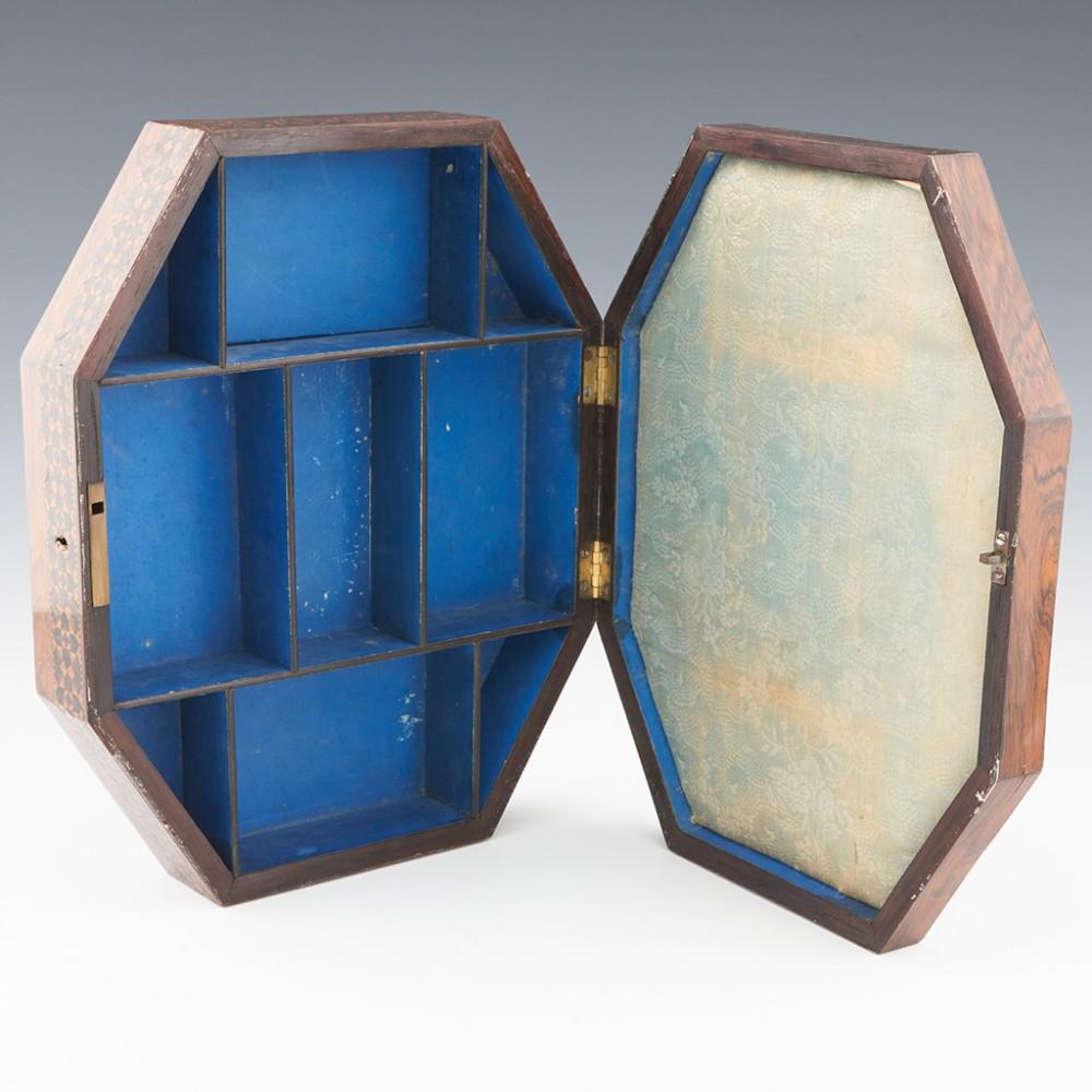 Victorian Tunbridge Ware Workbox c1850 For Sale