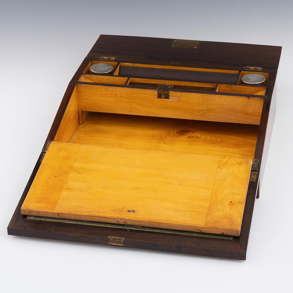 British Tunbridge Ware Writing Slope by William Upton c1860 For Sale