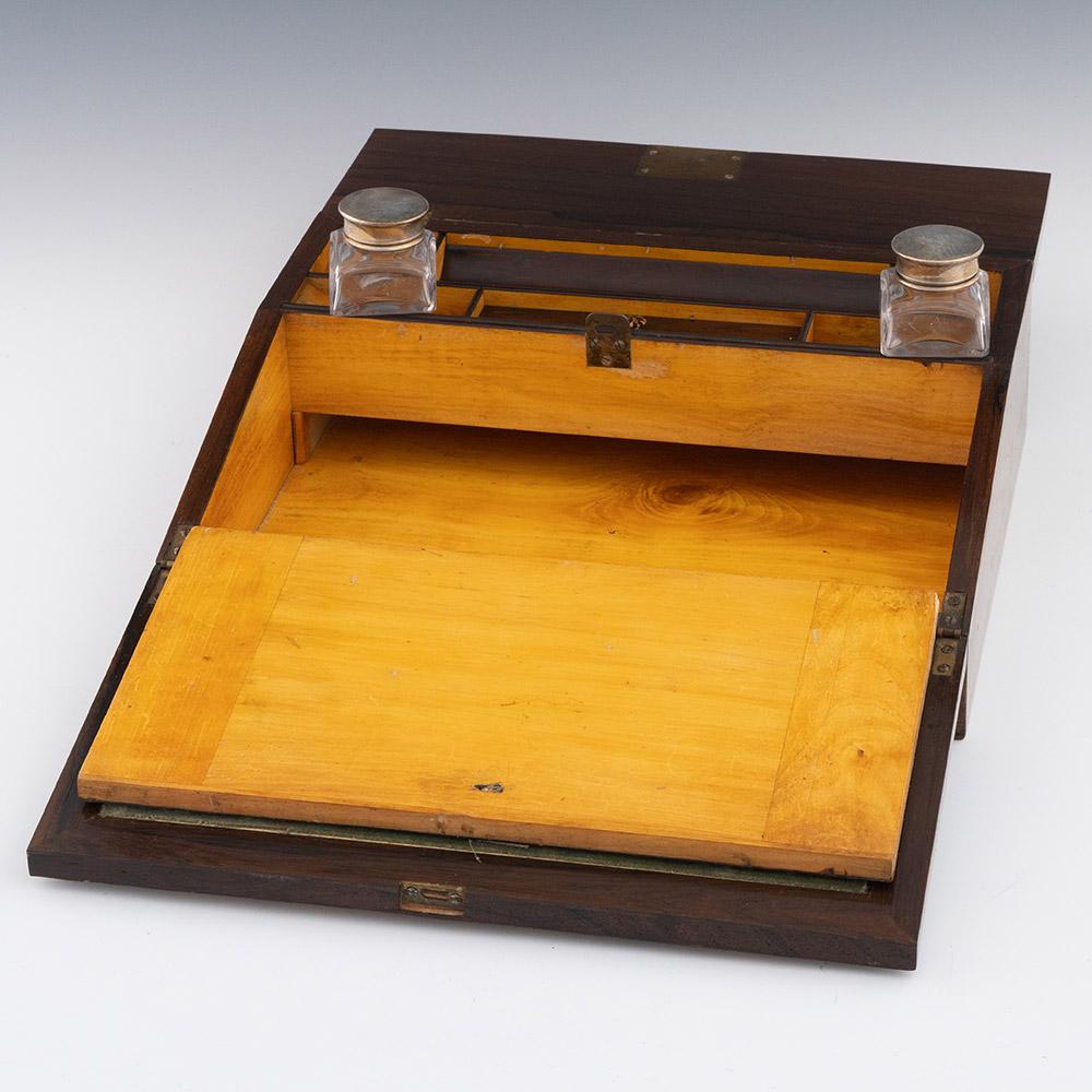 Tunbridge Ware Writing Slope by William Upton c1860 In Good Condition For Sale In Tunbridge Wells, GB