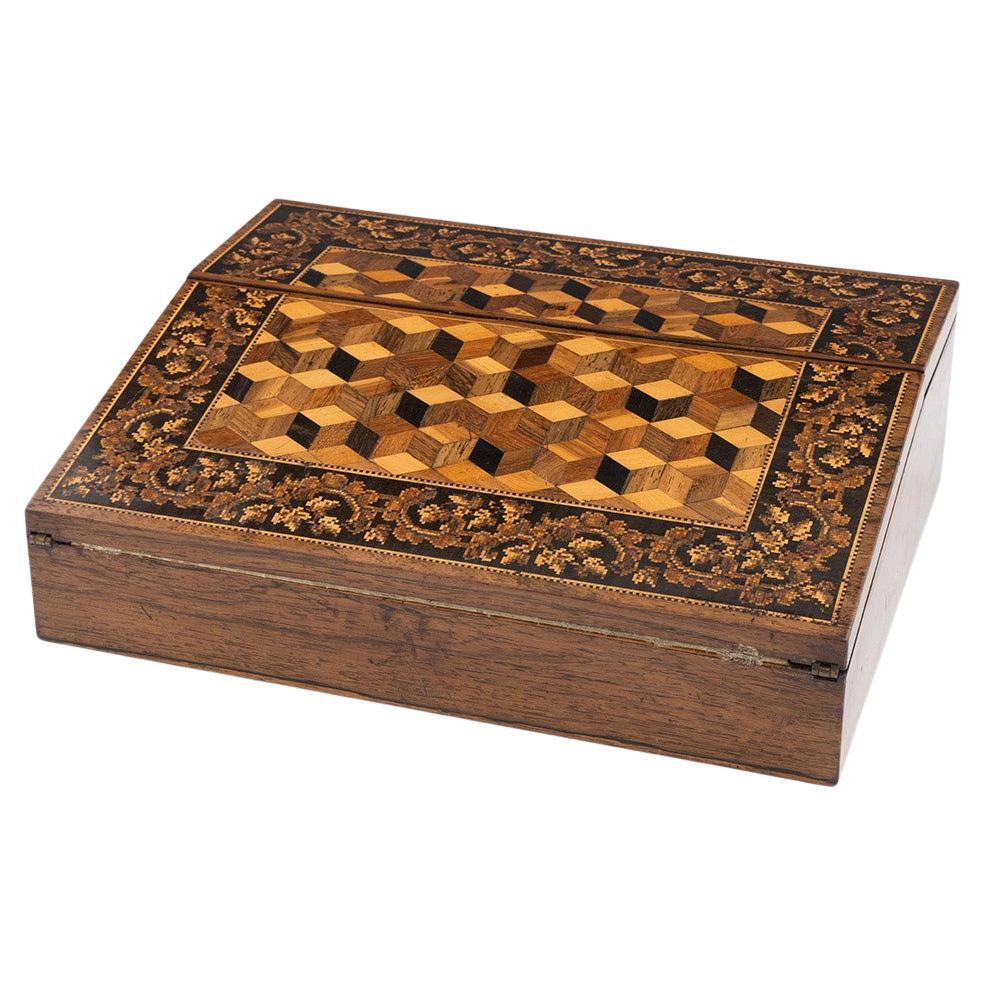 Tunbridge Ware Writing Slope by William Upton c1860