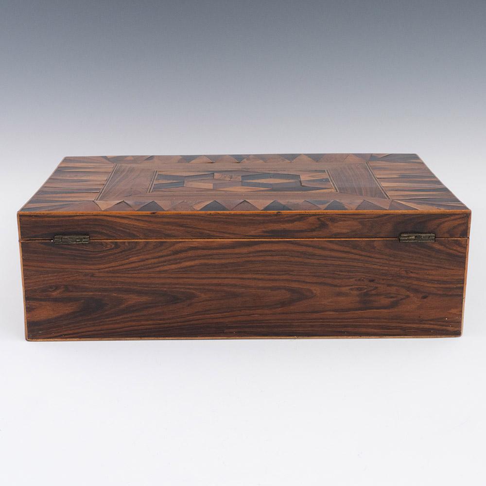 Tunbridge Ware Writing Slope with Cubework c1840 For Sale 1