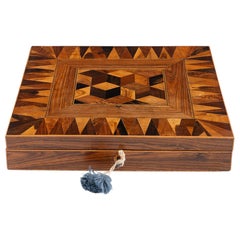 Tunbridge Ware Writing Slope with Cubework c1840