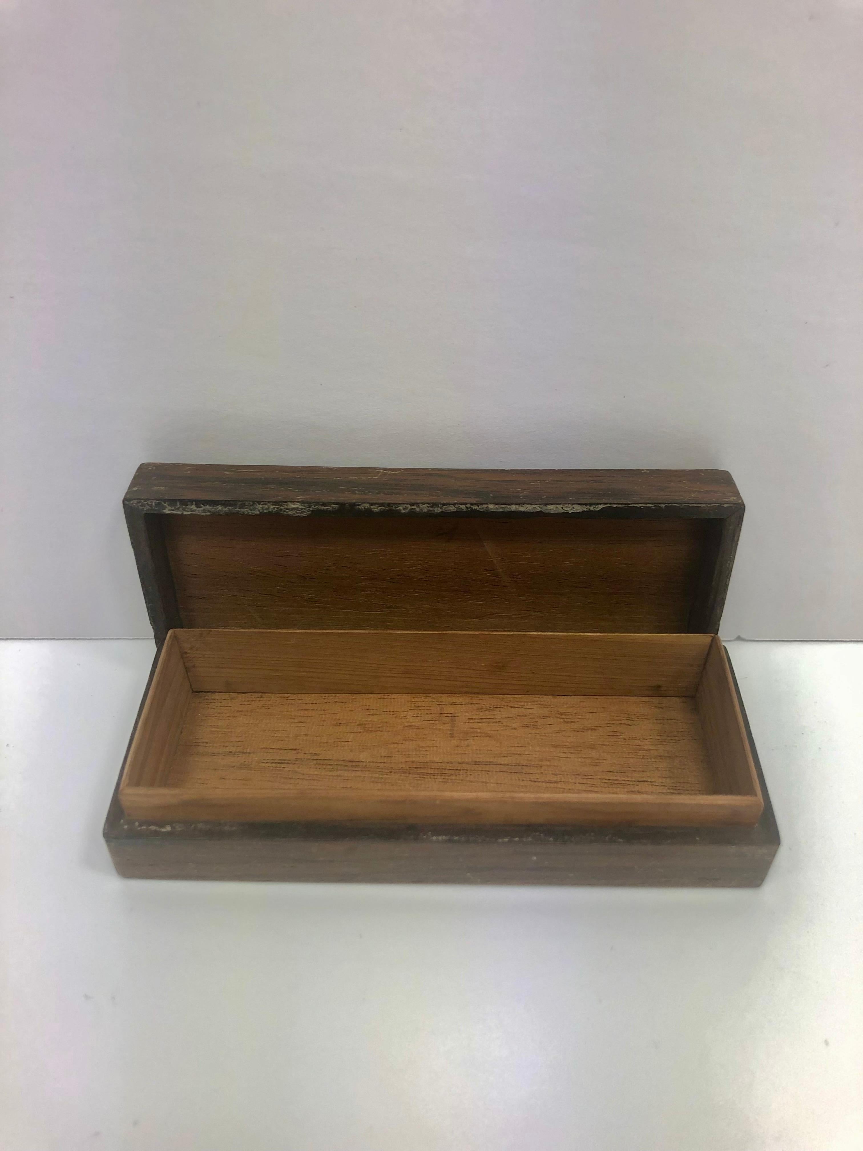 Caja de baratijas de madera Tunbridge Inglaterra, década de 1870 siglo XIX en venta