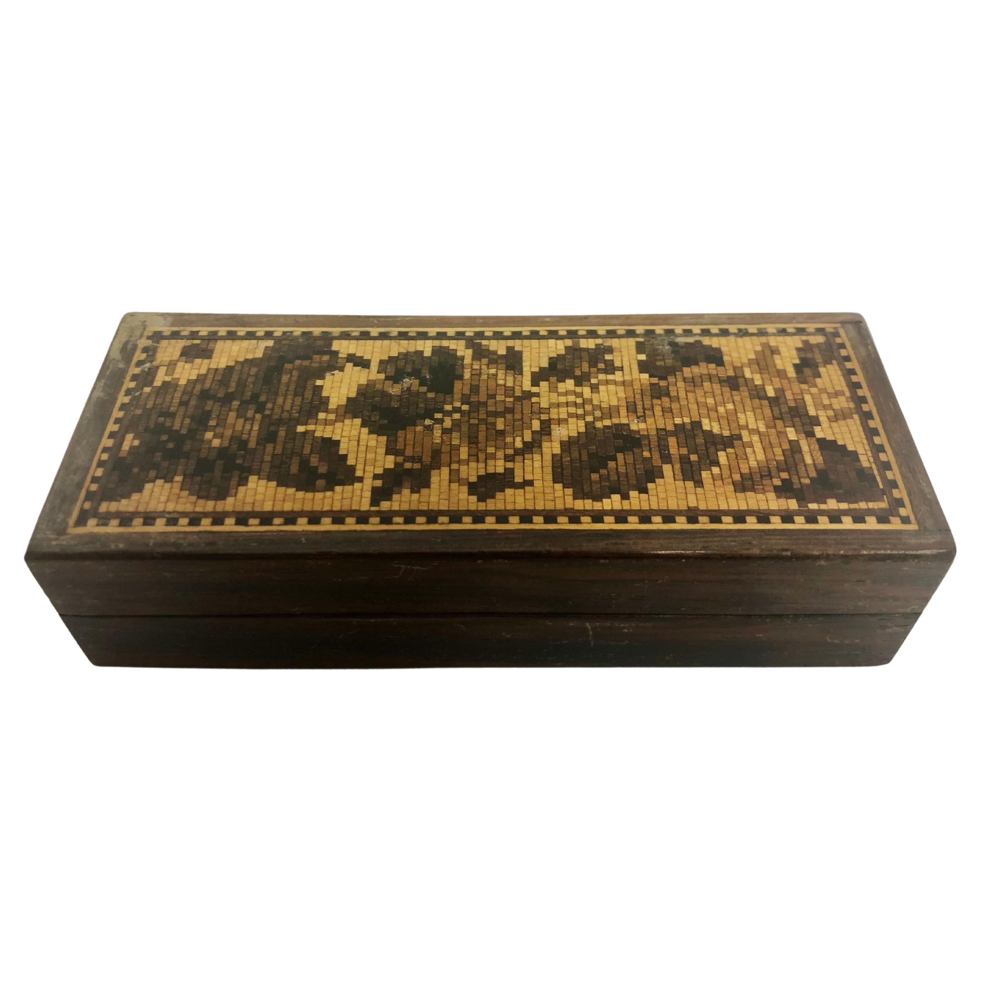 Tunbridge Wooden Trinket Box England, 1870s