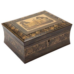 Used Tunbridgeware Jewellry Box, circa 1870