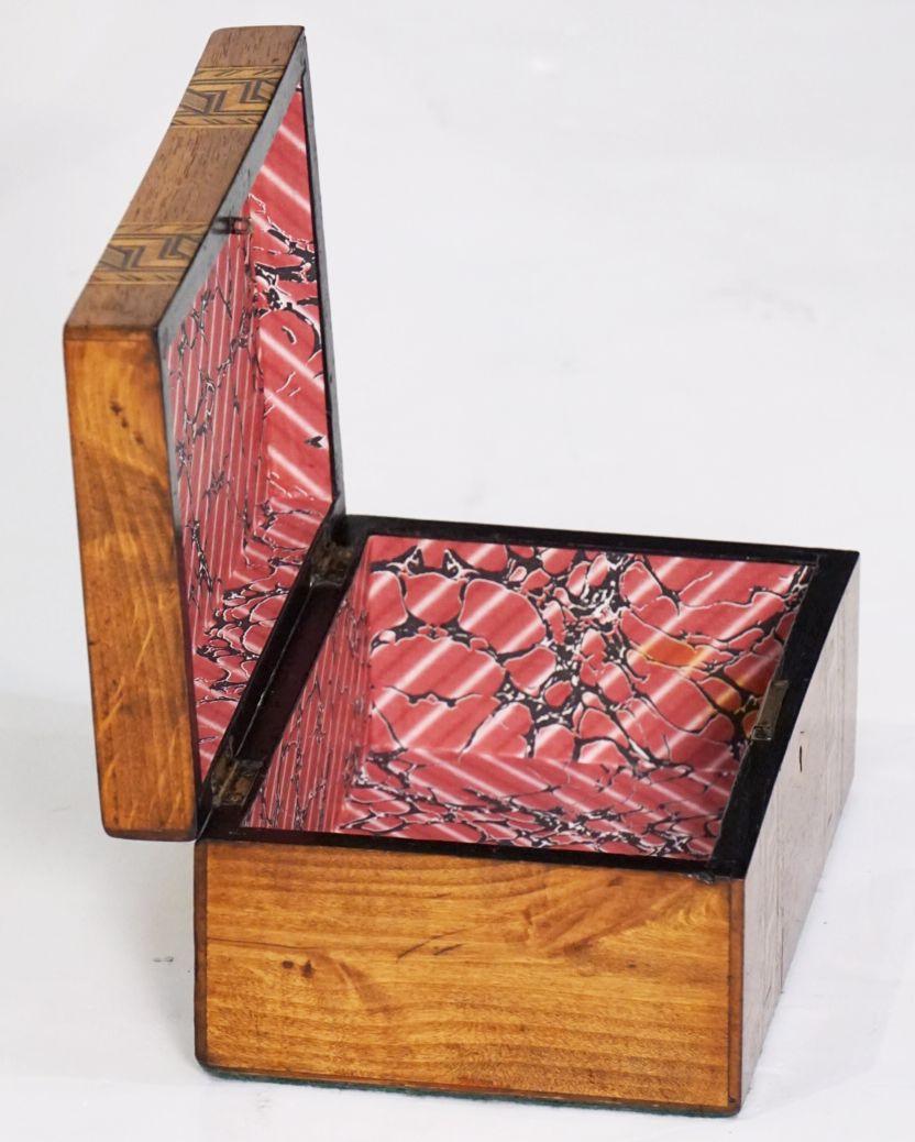 Tunbridgeware Rectangular Box of Inlaid Wood from England For Sale 4