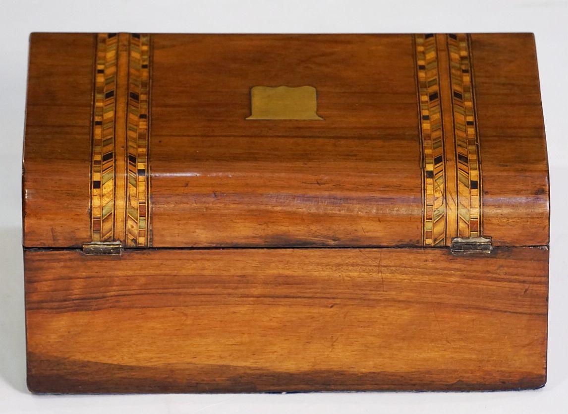 Tunbridgeware Rectangular Box of Inlaid Wood from England For Sale 8