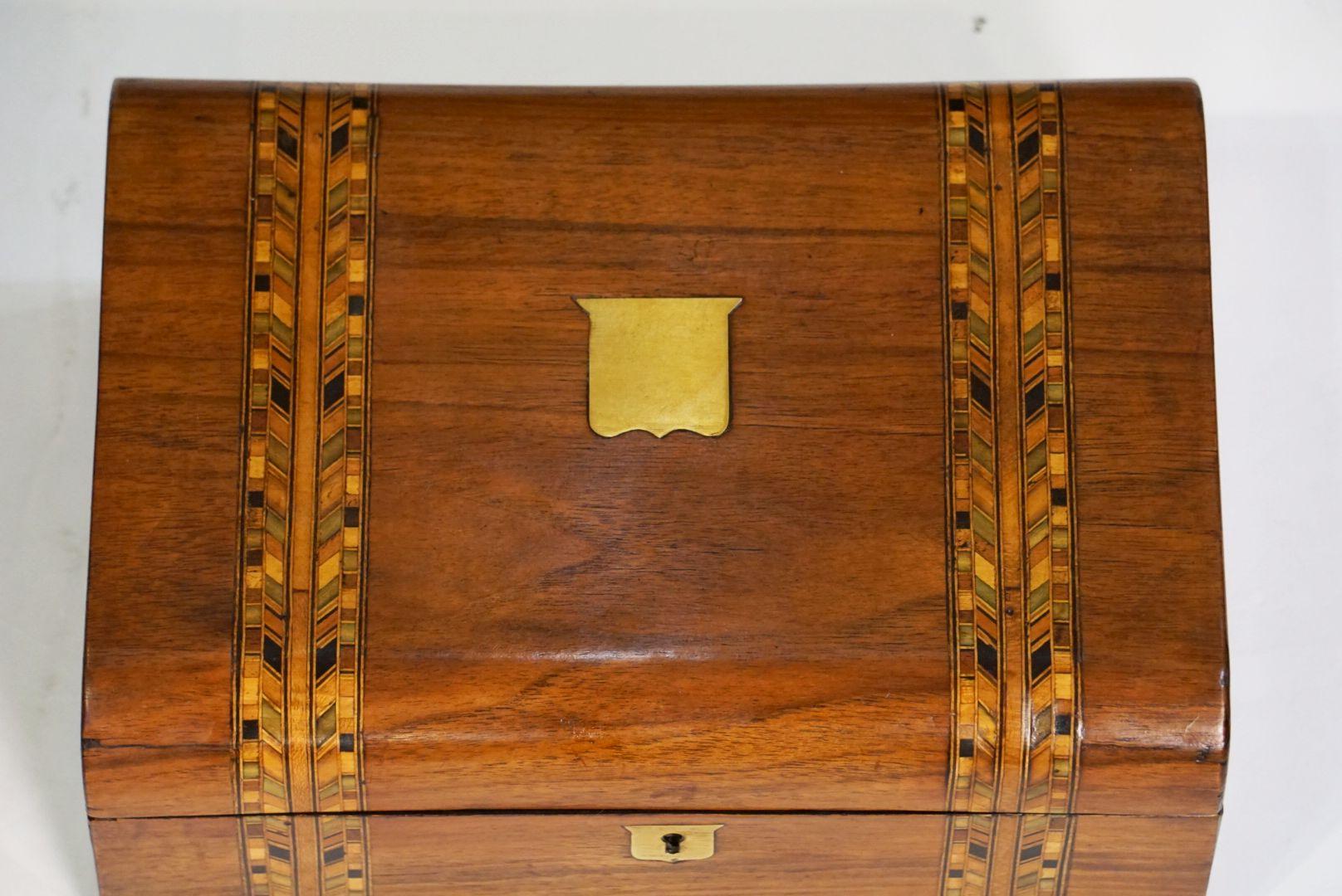 Inlay Tunbridgeware Rectangular Box of Inlaid Wood from England For Sale