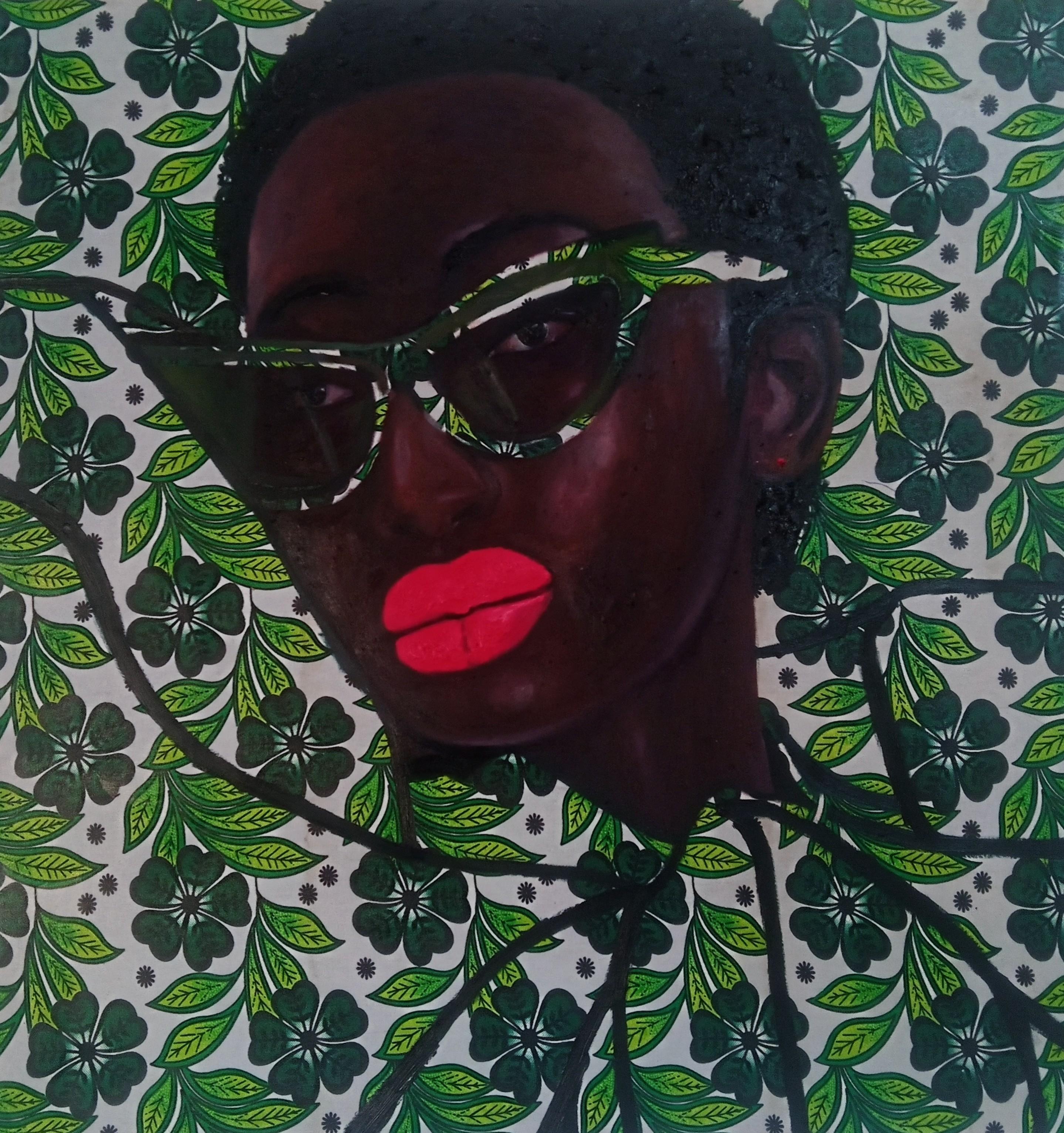 Bakare Abubakri-sideeq Babatunde Portrait Painting - Beauty in Her Space