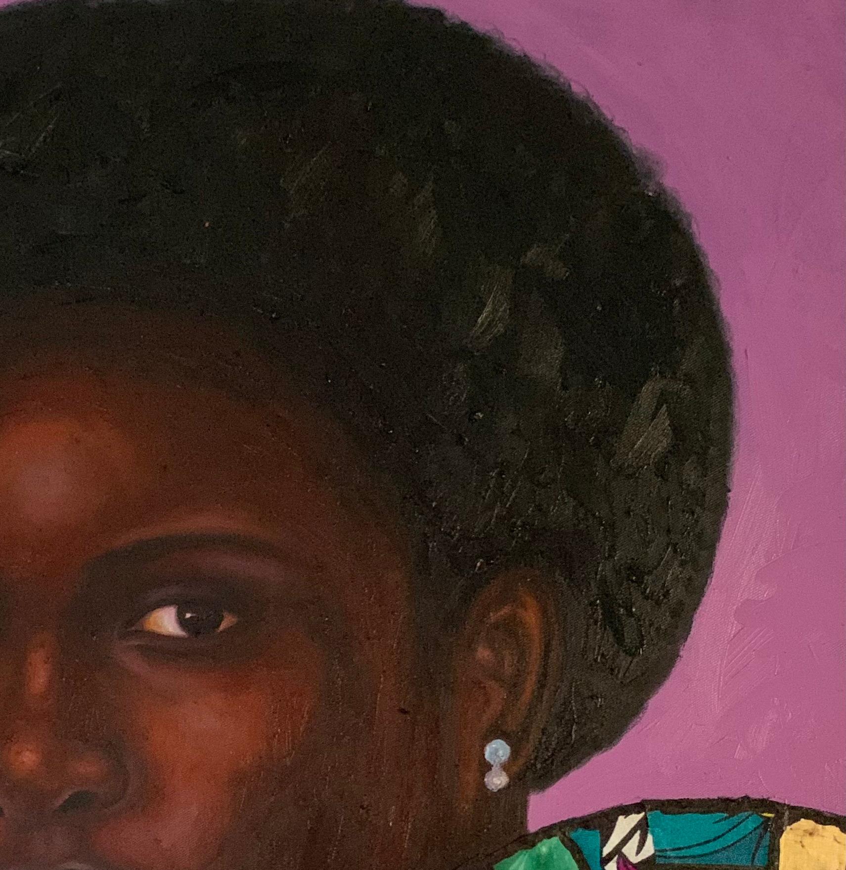 Courageous Spirit - Expressionist Painting by Bakare Abubakri-sideeq Babatunde