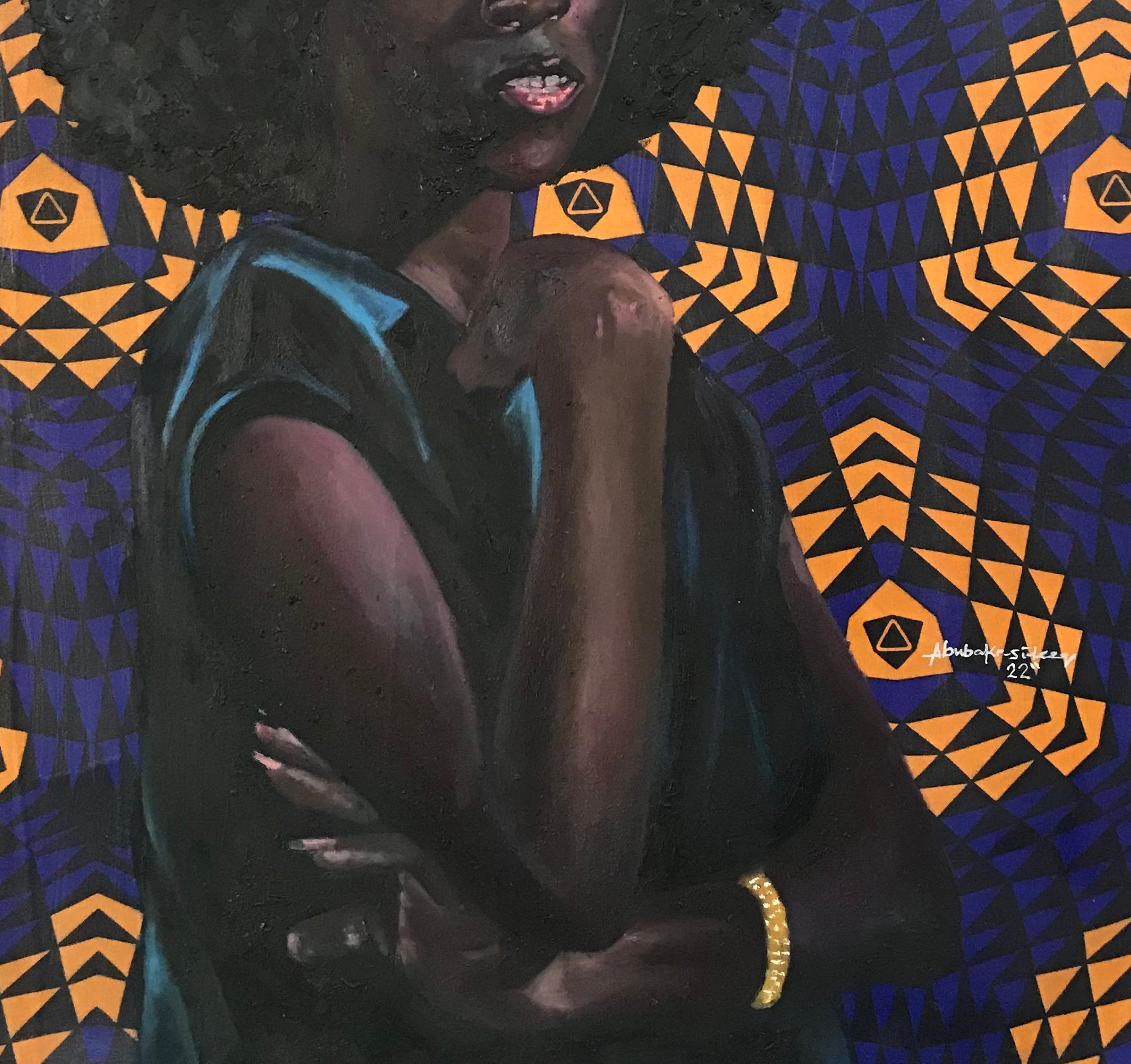 Self-Possession - Contemporary Painting by Bakare Abubakri-sideeq Babatunde
