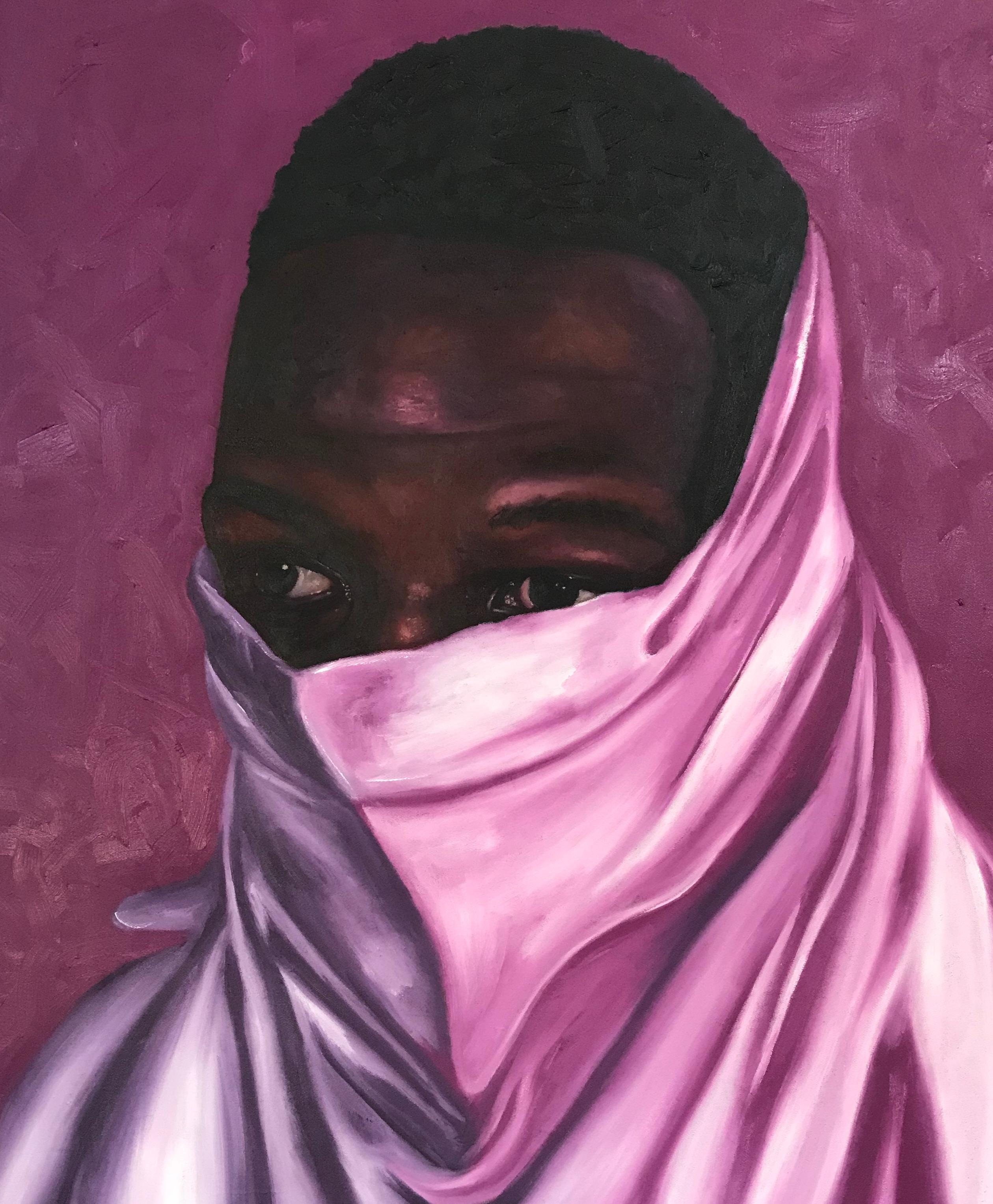 The Purple Veil: A Portrait of Youth and Mystery For Sale 1