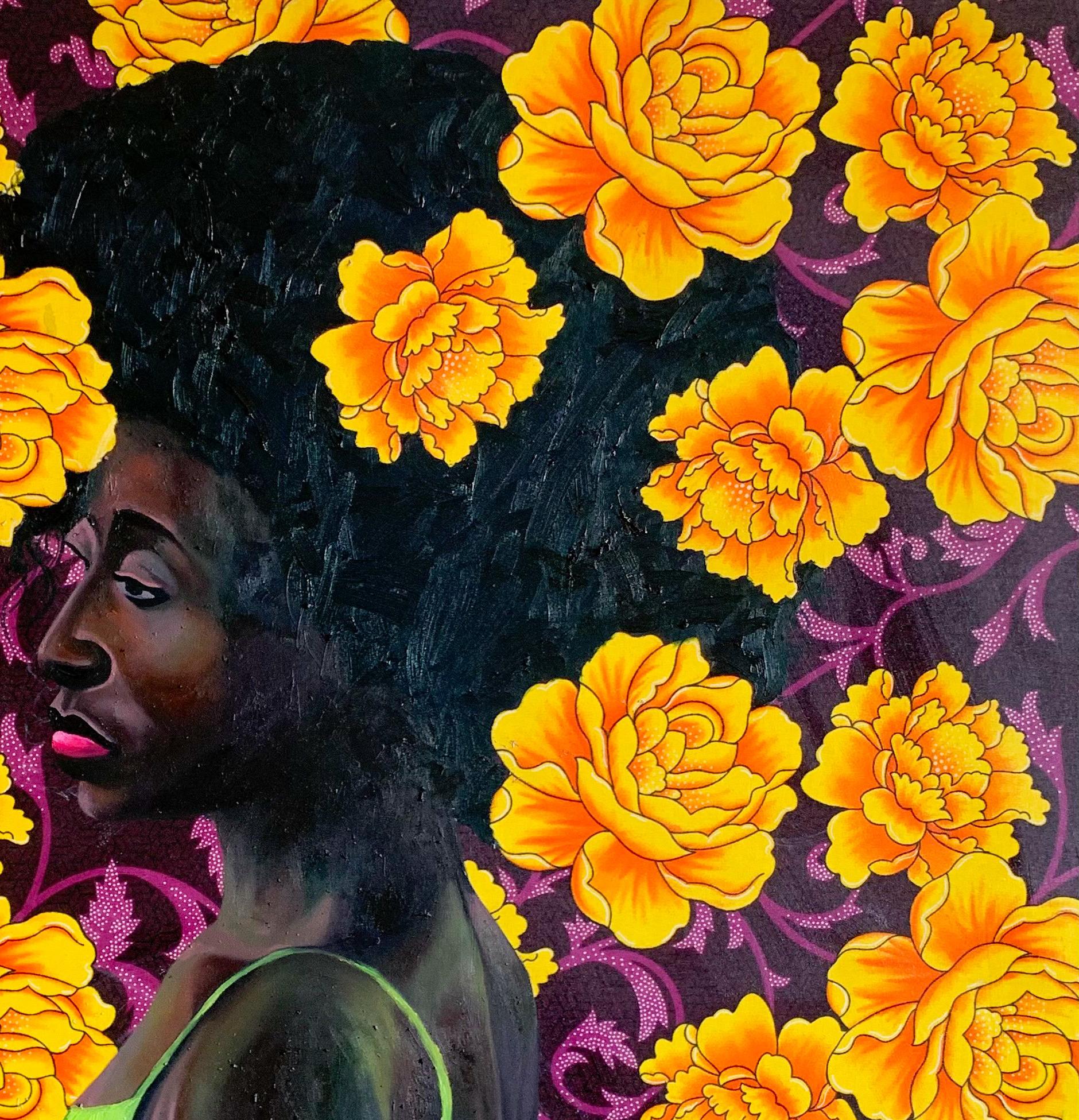 Transzendent der Reflexionen (Zeitgenössisch), Painting, von Bakare Abubakri-sideeq Babatunde